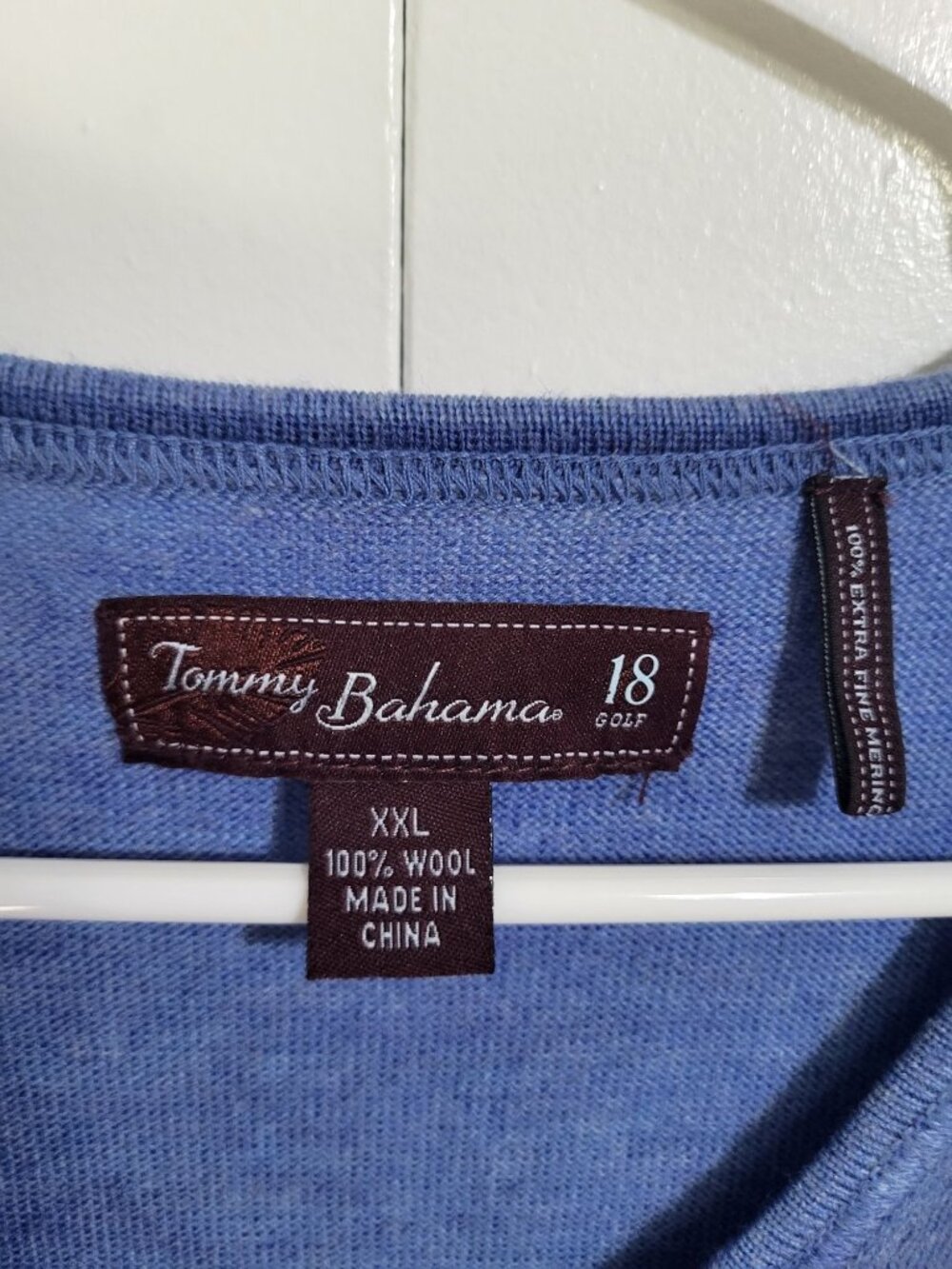 Tommy Bahama Golf Vest Men's XXL Extra Fine Merino Wool Blue Old Money Preppy - Picture 3 of 8